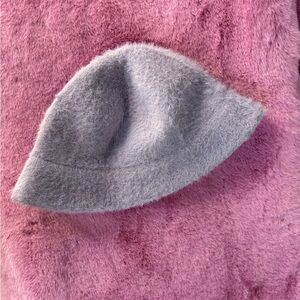 Purple Fuzzy Bucket Hat